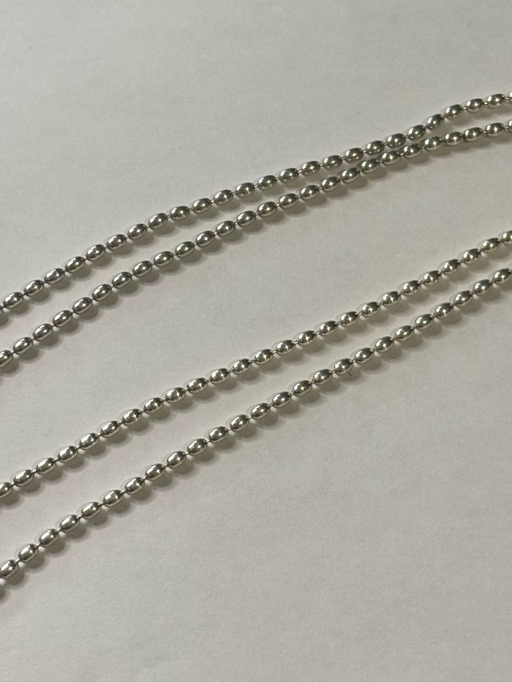 Pandora Retired Sterling Silver Rice Bead Chain Necklace 31.5" 80cm 590143